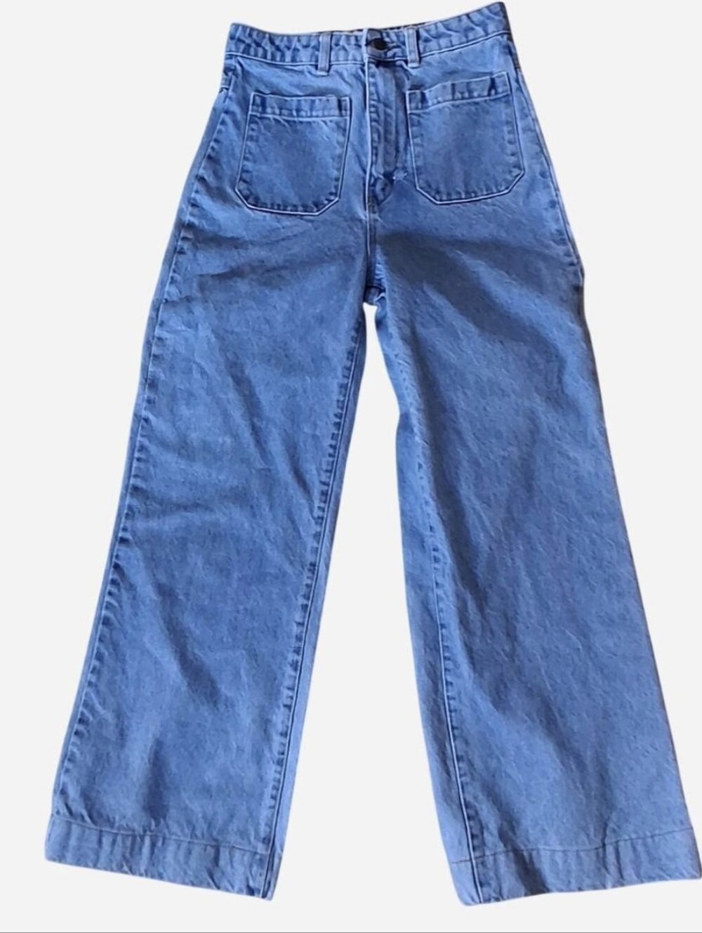 ROLLA'S Sailor High Rise Wide Leg Patch Pocket Jeans Light Wash Size 26